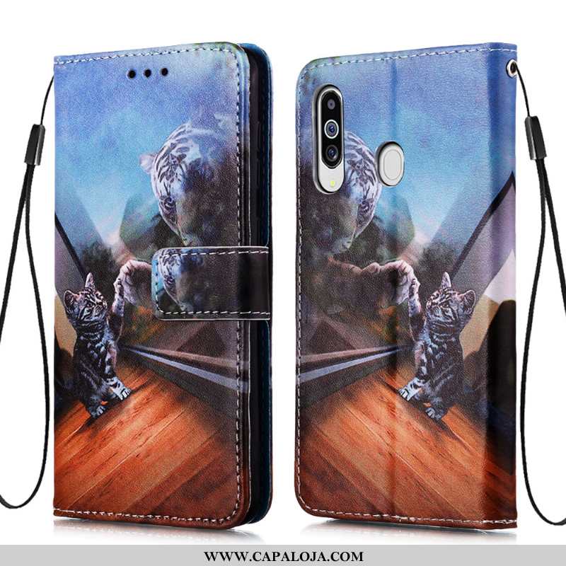 Capas Samsung Galaxy A60 Couro Cover Personalizado Cases Azul, Capa Samsung Galaxy A60 Soft Barato