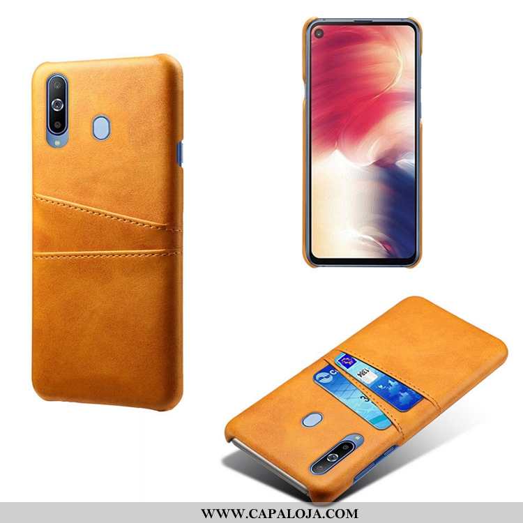 Capas Samsung Galaxy A60 Couro Telemóvel Cases Amarelo, Capa Samsung Galaxy A60 Antiqueda Baratos