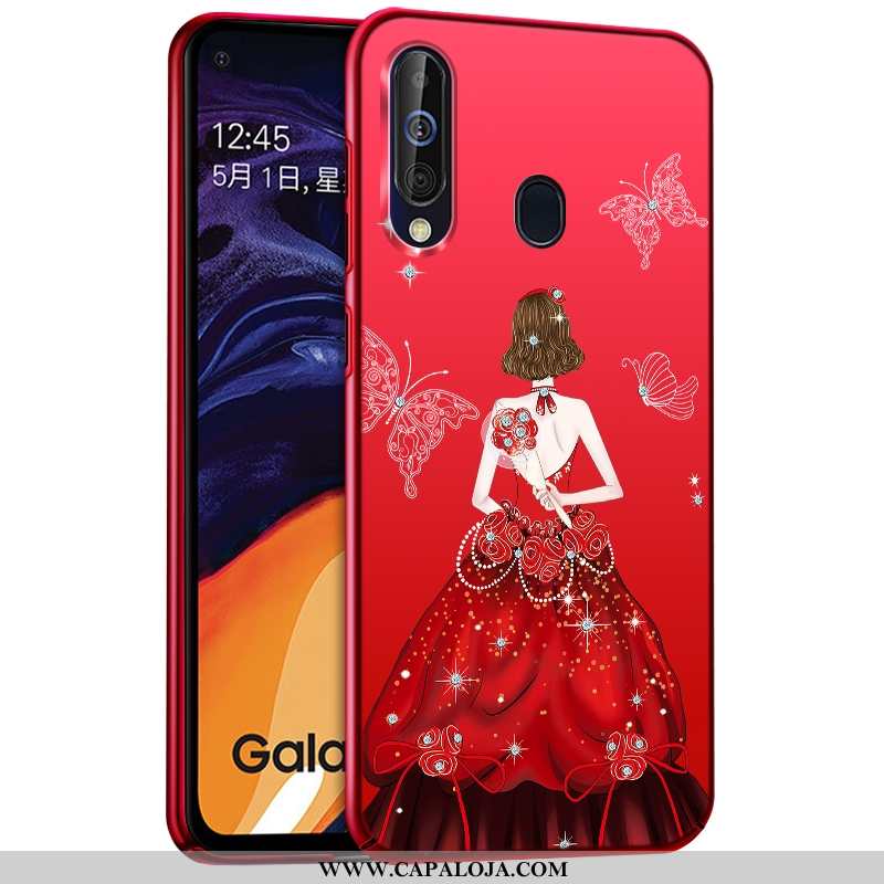 Capas Samsung Galaxy A60 Estiloso Plastico Vermelha Telemóvel Vermelho, Capa Samsung Galaxy A60 Prot