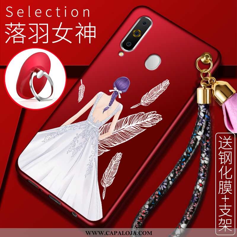 Capas Samsung Galaxy A60 Protetoras Cases Feminino Antiqueda Vermelho, Capa Samsung Galaxy A60 Soft 