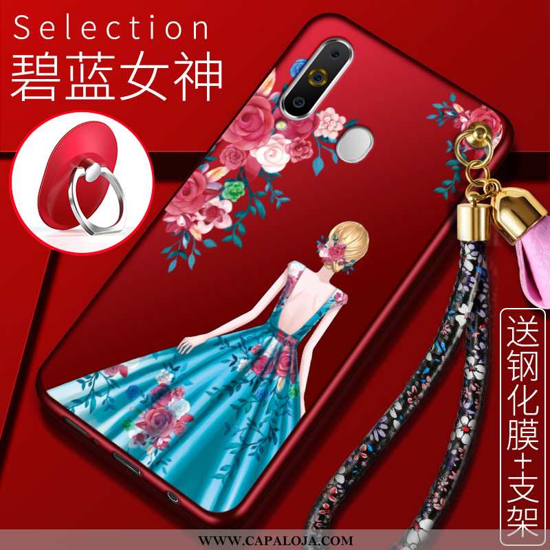 Capas Samsung Galaxy A60 Protetoras Cases Feminino Antiqueda Vermelho, Capa Samsung Galaxy A60 Soft 