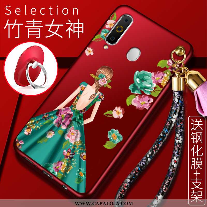 Capas Samsung Galaxy A60 Protetoras Cases Feminino Antiqueda Vermelho, Capa Samsung Galaxy A60 Soft 