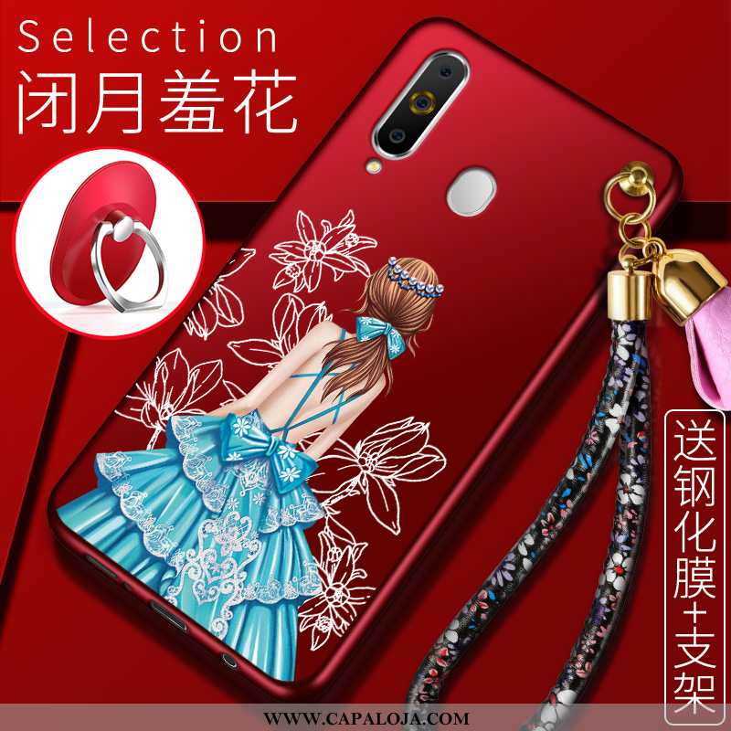 Capas Samsung Galaxy A60 Protetoras Cases Feminino Antiqueda Vermelho, Capa Samsung Galaxy A60 Soft 