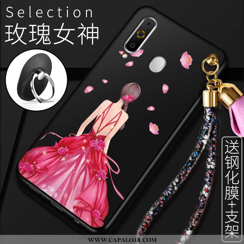 Capas Samsung Galaxy A60 Protetoras Cases Feminino Antiqueda Vermelho, Capa Samsung Galaxy A60 Soft 