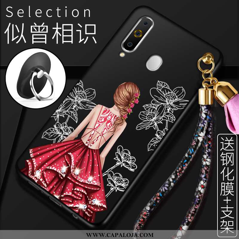 Capas Samsung Galaxy A60 Protetoras Cases Feminino Antiqueda Vermelho, Capa Samsung Galaxy A60 Soft 