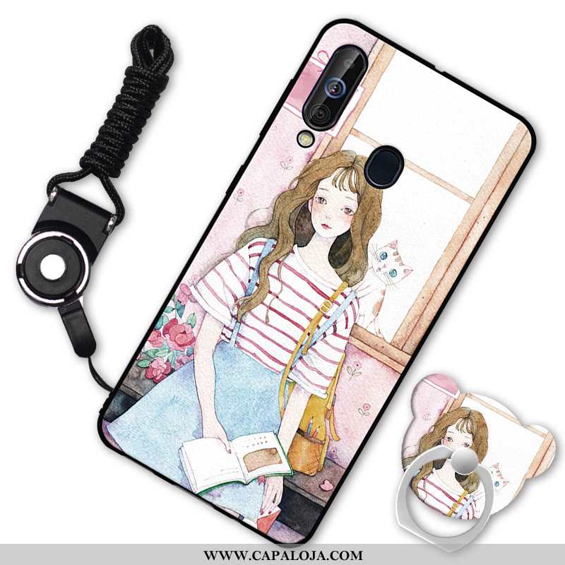 Capas Samsung Galaxy A60 Protetoras Cases Feminino Soft Preto, Capa Samsung Galaxy A60 Silicone Bara