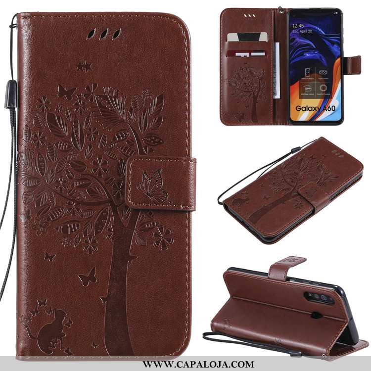 Capas Samsung Galaxy A60 Protetoras Cases Telemóvel Cinza, Capa Samsung Galaxy A60 Couro Online