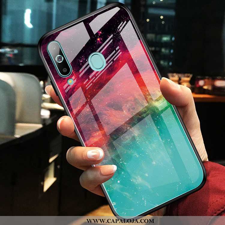 Capas Samsung Galaxy A60 Vidro Personalizada Telemóvel Tendencia Vermelho, Capa Samsung Galaxy A60 C