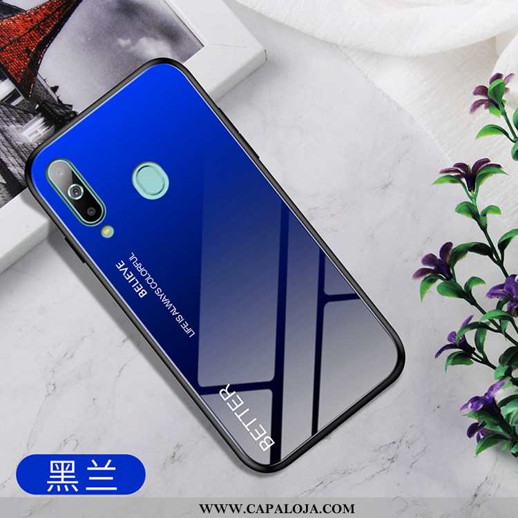 Capas Samsung Galaxy A60 Vidro Personalizada Telemóvel Tendencia Vermelho, Capa Samsung Galaxy A60 C