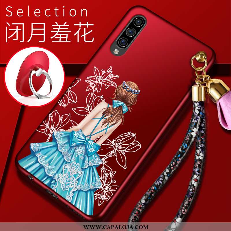 Capas Samsung Galaxy A70 Fosco Completa Feminino Tendencia Vermelho, Capa Samsung Galaxy A70 Slim Pr