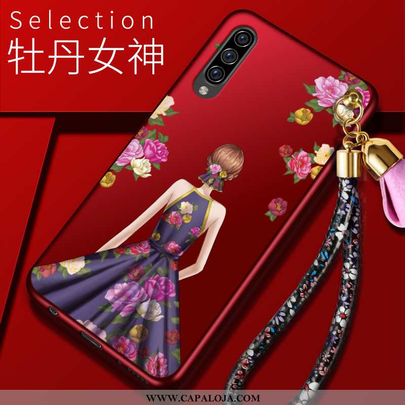 Capas Samsung Galaxy A70 Fosco Completa Feminino Tendencia Vermelho, Capa Samsung Galaxy A70 Slim Pr