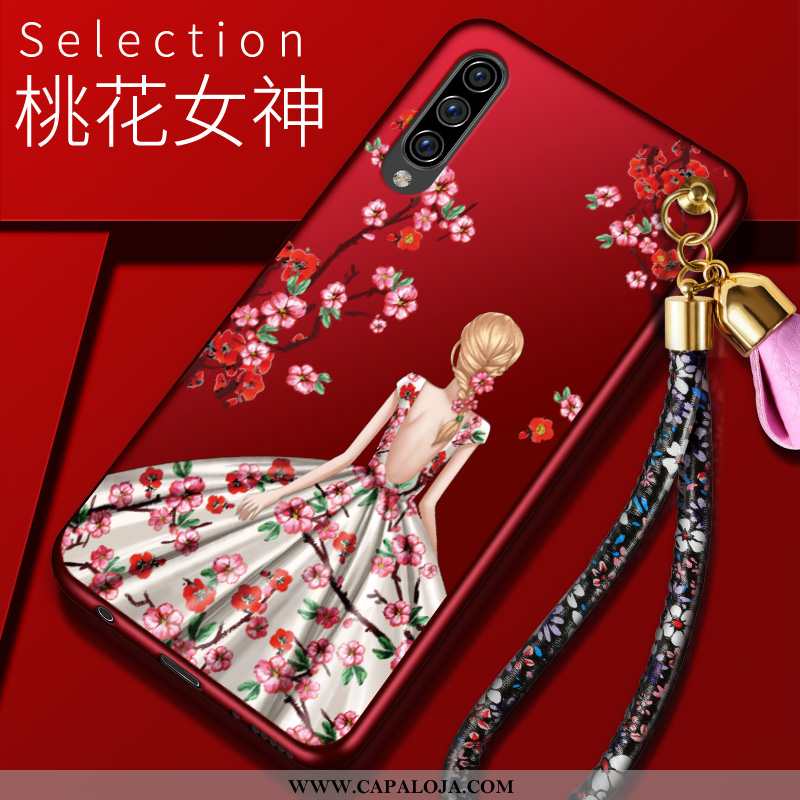 Capas Samsung Galaxy A70 Fosco Completa Feminino Tendencia Vermelho, Capa Samsung Galaxy A70 Slim Pr