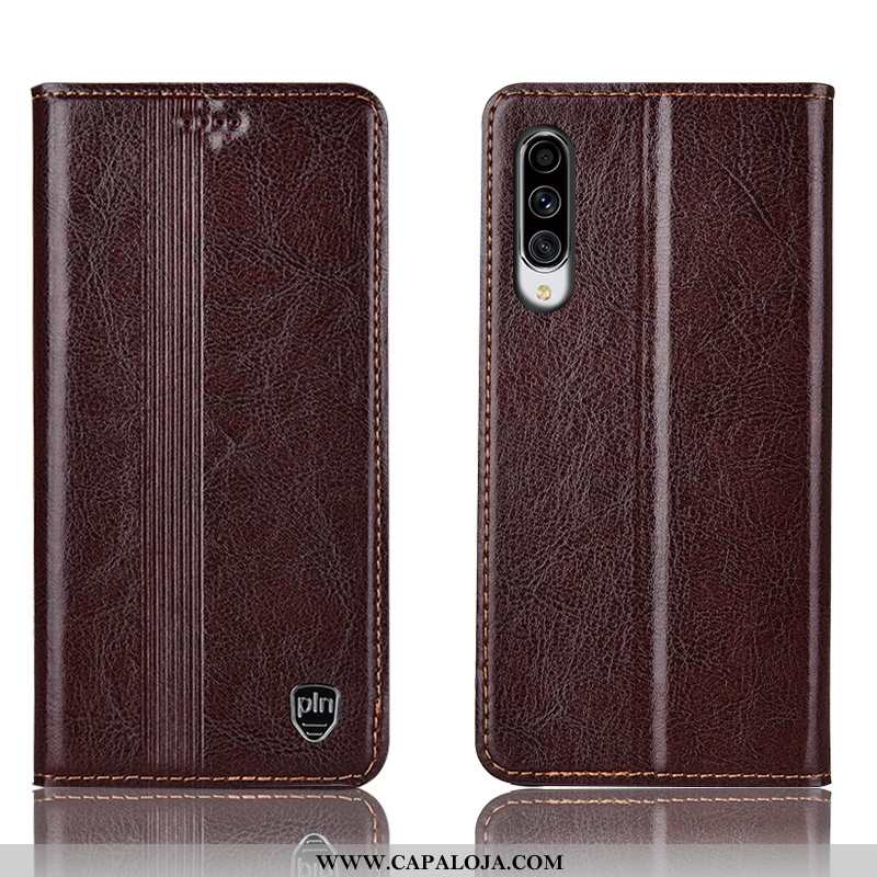 Capas Samsung Galaxy A70 Protetoras Cases Cover Telemóvel Castanho, Capa Samsung Galaxy A70 Couro Le