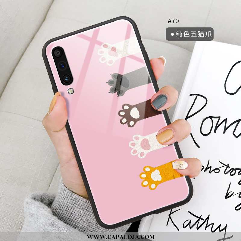 Capas Samsung Galaxy A70 Protetoras Vidro Feminino Super Rosa, Capa Samsung Galaxy A70 Silicone Comp