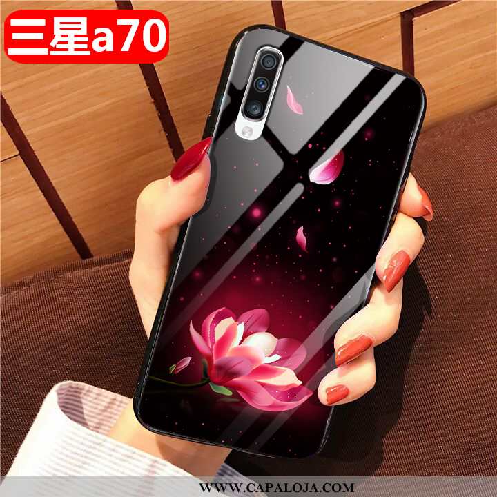 Capas Samsung Galaxy A70 Silicone Preto Criativas Cases, Capa Samsung Galaxy A70 Vidro Venda