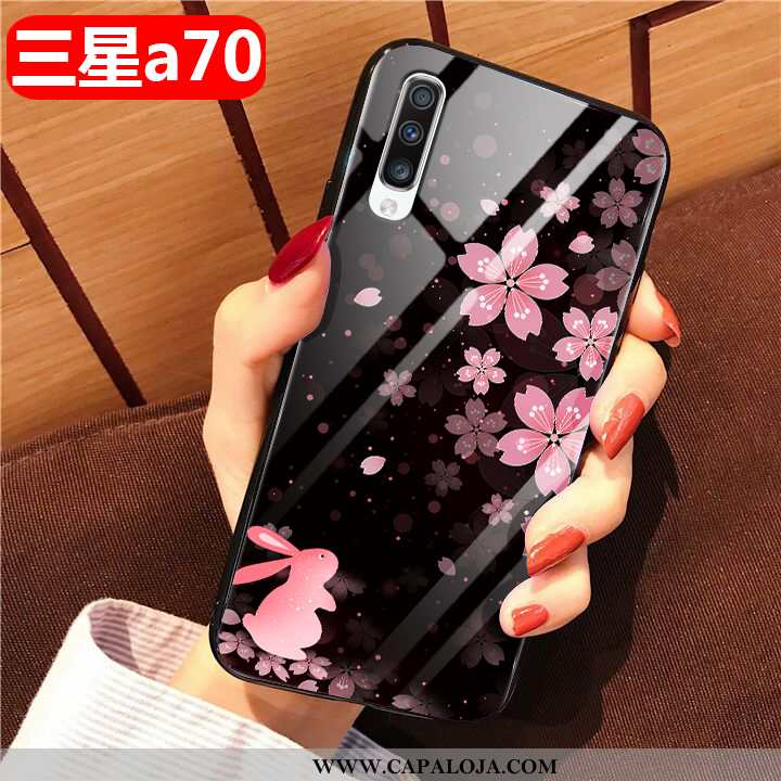 Capas Samsung Galaxy A70 Silicone Preto Criativas Cases, Capa Samsung Galaxy A70 Vidro Venda