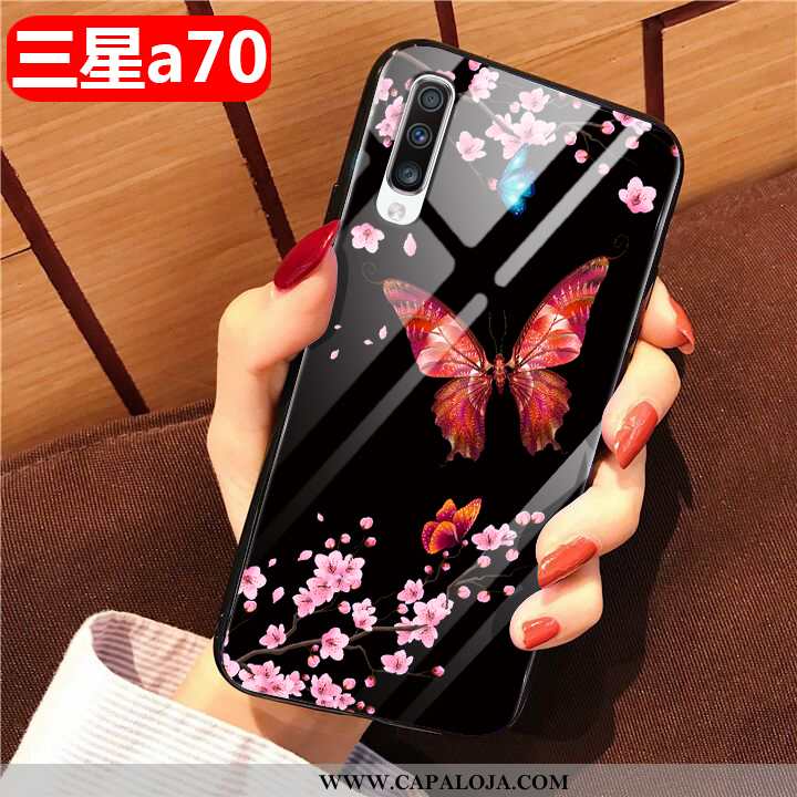 Capas Samsung Galaxy A70 Silicone Preto Criativas Cases, Capa Samsung Galaxy A70 Vidro Venda