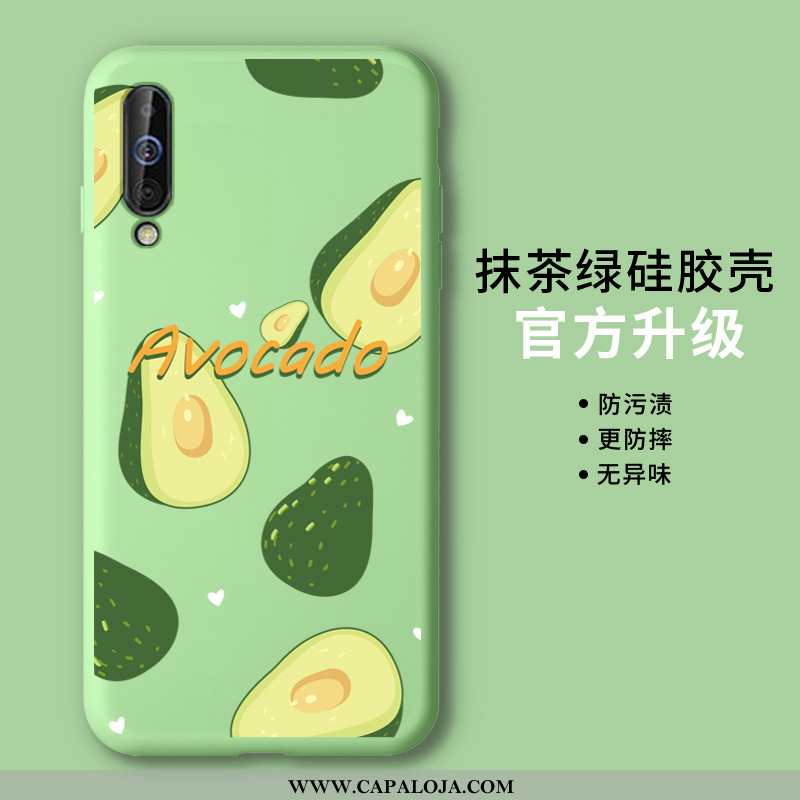 Capas Samsung Galaxy A70 Slim Verde Silicone, Capa Samsung Galaxy A70 Tendencia Baratos