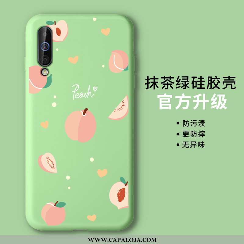 Capas Samsung Galaxy A70 Slim Verde Silicone, Capa Samsung Galaxy A70 Tendencia Baratos