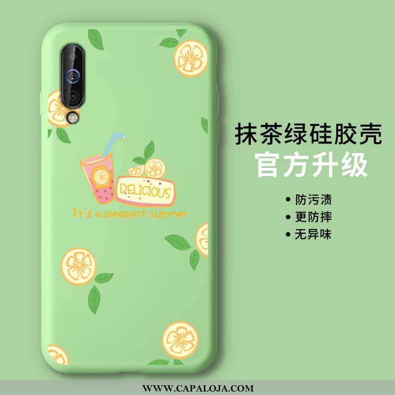 Capas Samsung Galaxy A70 Slim Verde Silicone, Capa Samsung Galaxy A70 Tendencia Baratos