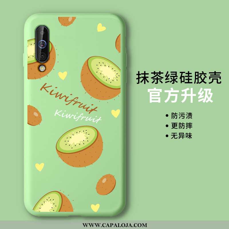 Capas Samsung Galaxy A70 Slim Verde Silicone, Capa Samsung Galaxy A70 Tendencia Baratos