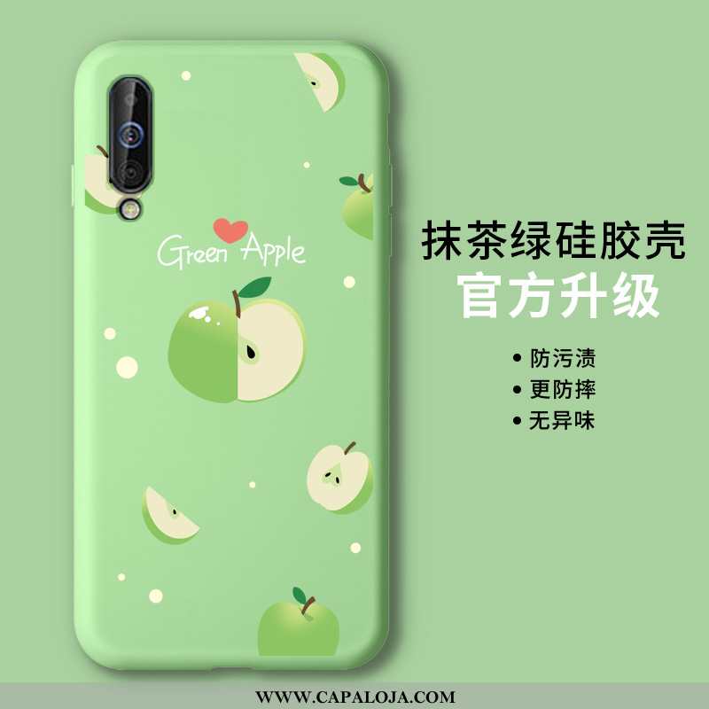 Capas Samsung Galaxy A70 Slim Verde Silicone, Capa Samsung Galaxy A70 Tendencia Baratos