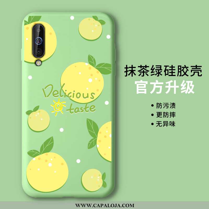 Capas Samsung Galaxy A70 Slim Verde Silicone, Capa Samsung Galaxy A70 Tendencia Baratos