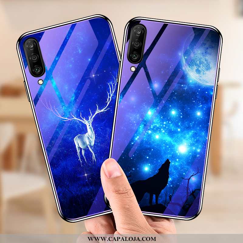 Capas Samsung Galaxy A70 Soft Vermelha Desenho Animado Malha Azul, Capa Samsung Galaxy A70 Protetora