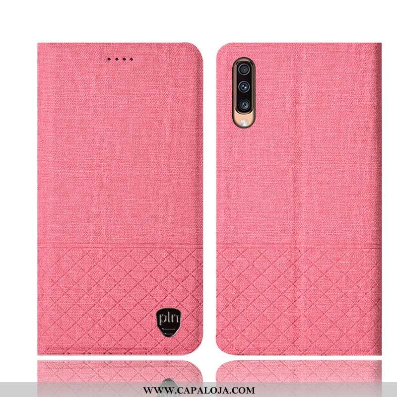 Capas Samsung Galaxy A70s Couro Telemóvel Cases Cover Rosa, Capa Samsung Galaxy A70s Protetoras Bara