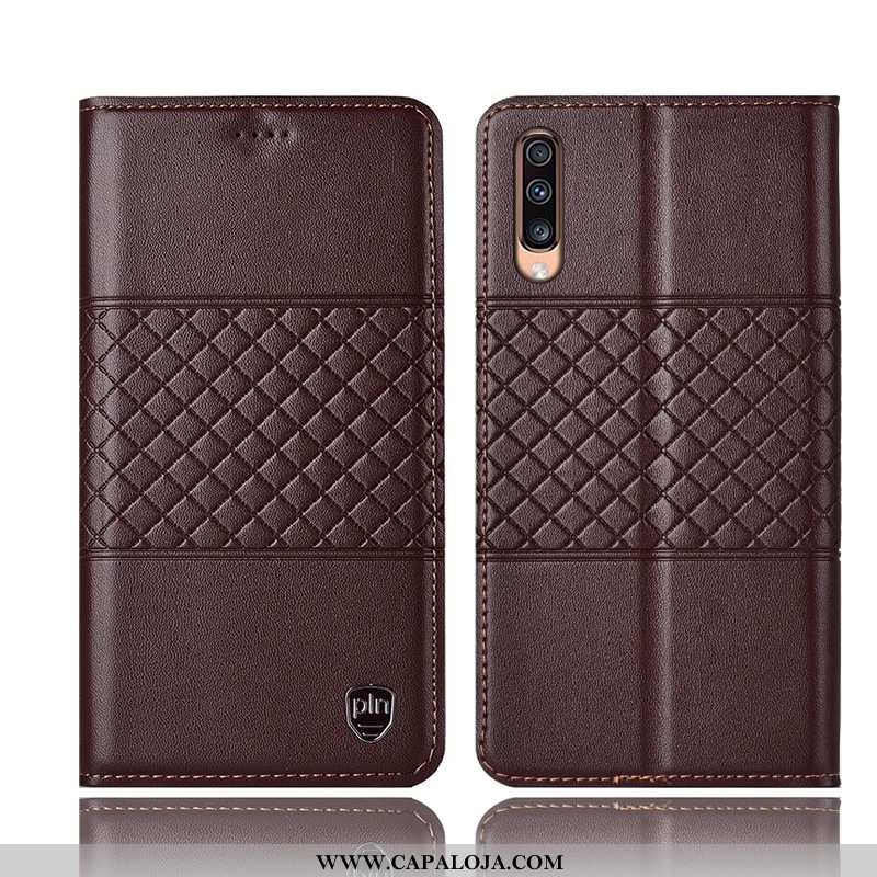 Capas Samsung Galaxy A70s Protetoras Completa Cover Cases Preto, Capa Samsung Galaxy A70s Couro Genu