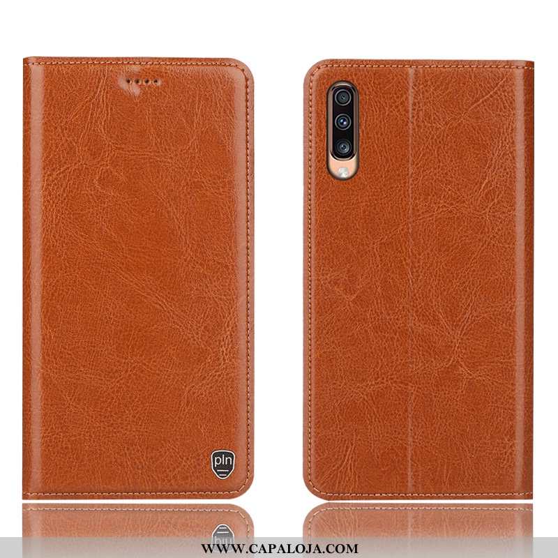 Capas Samsung Galaxy A70s Protetoras Cover Cinza Completa, Capa Samsung Galaxy A70s Couro Legitimo C