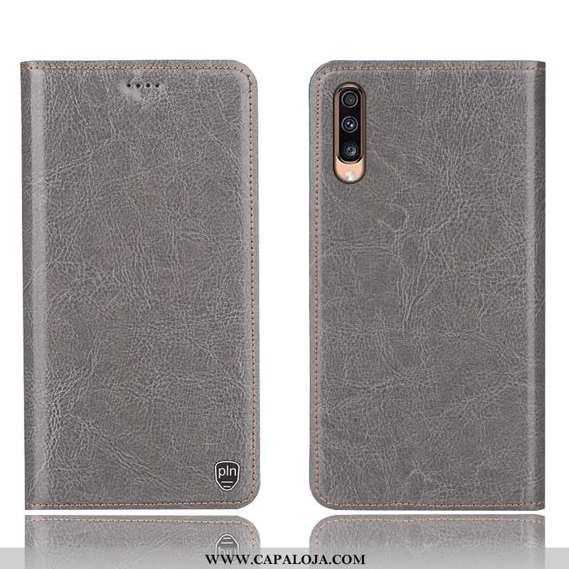 Capas Samsung Galaxy A70s Protetoras Cover Cinza Completa, Capa Samsung Galaxy A70s Couro Legitimo C