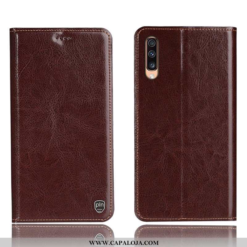 Capas Samsung Galaxy A70s Protetoras Cover Cinza Completa, Capa Samsung Galaxy A70s Couro Legitimo C