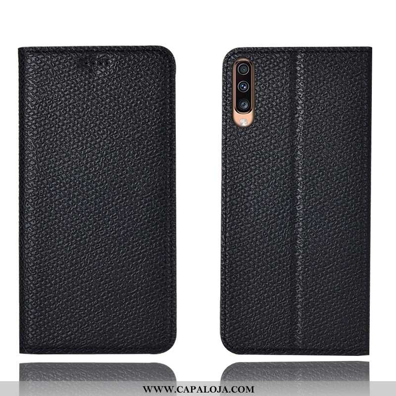 Capas Samsung Galaxy A70s Protetoras Telemóvel Preto, Capa Samsung Galaxy A70s Couro Genuíno Baratas