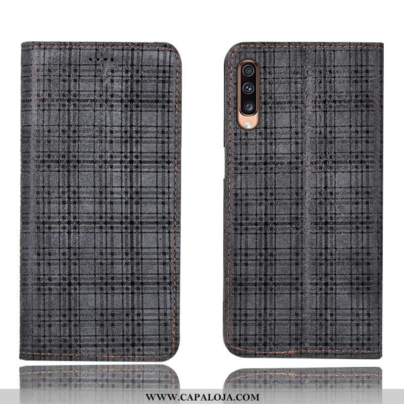 Capas Samsung Galaxy A70s Protetoras Xadrez Antiqueda Cinza, Capa Samsung Galaxy A70s Couro Legitimo