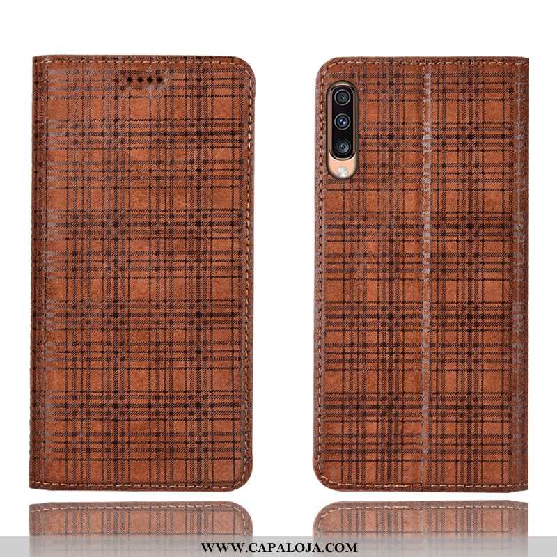 Capas Samsung Galaxy A70s Protetoras Xadrez Antiqueda Cinza, Capa Samsung Galaxy A70s Couro Legitimo