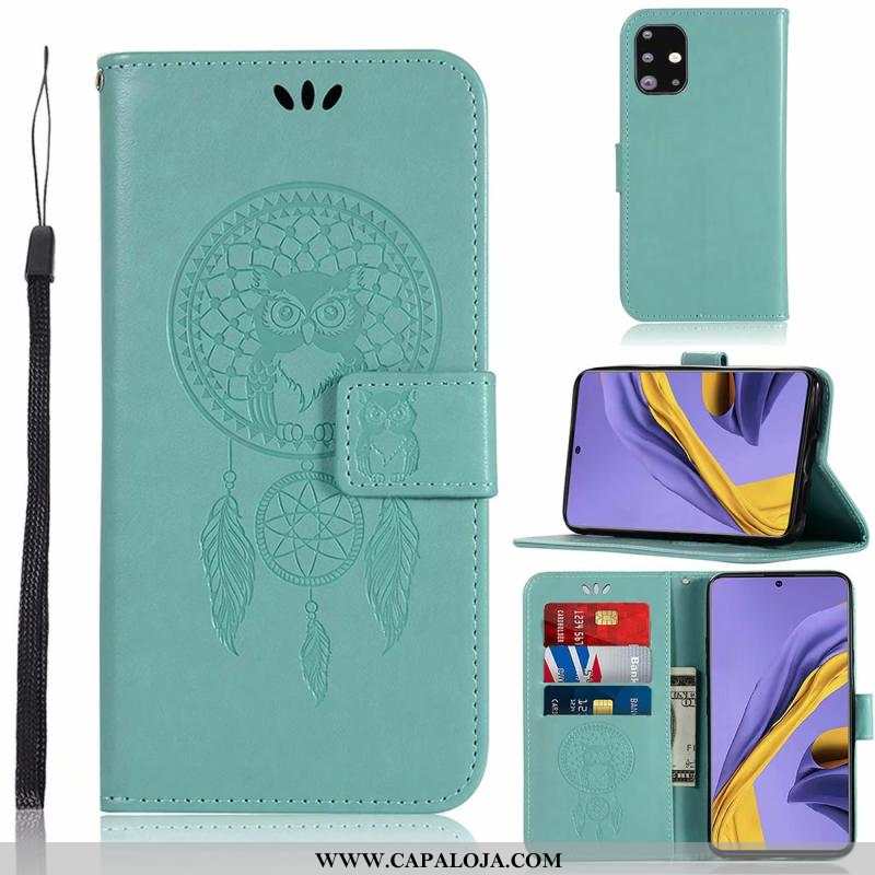 Capas Samsung Galaxy A71 Couro Cover Telemóvel Cases Azul, Capa Samsung Galaxy A71 Minimalista Venda