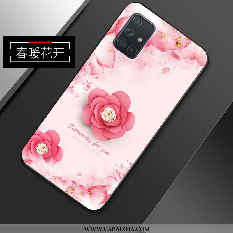 Capas Samsung Galaxy A71 Fosco Tendencia Antiqueda Feminino Rosa, Capa Samsung Galaxy A71 Personaliz