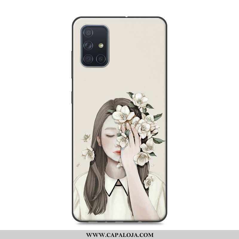 Capas Samsung Galaxy A71 Silicone Feminino Telemóvel Antiqueda Azul, Capa Samsung Galaxy A71 Proteto