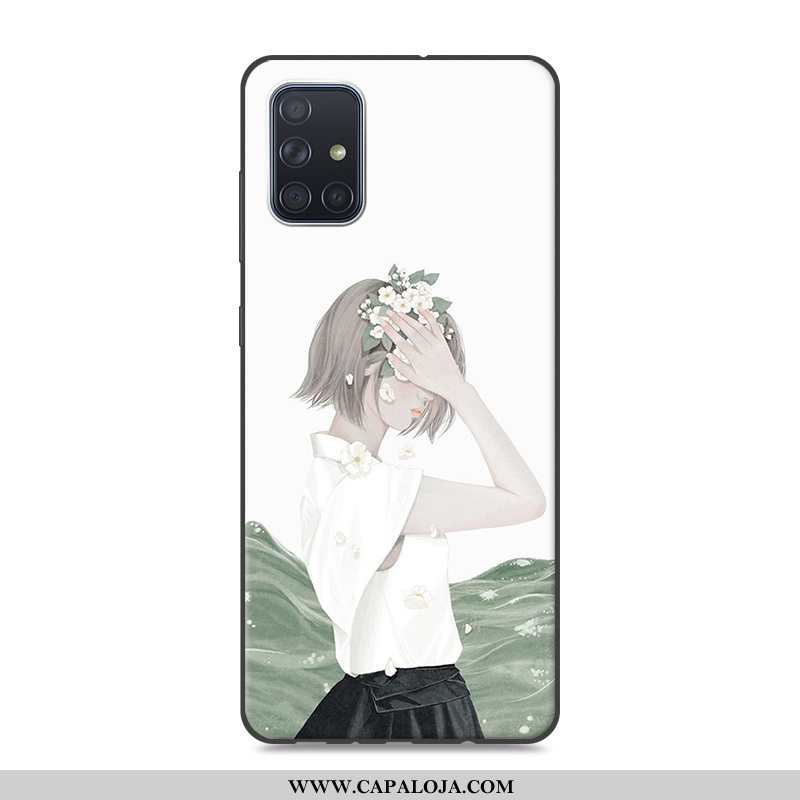 Capas Samsung Galaxy A71 Silicone Feminino Telemóvel Antiqueda Azul, Capa Samsung Galaxy A71 Proteto