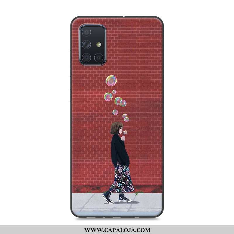 Capas Samsung Galaxy A71 Silicone Feminino Telemóvel Antiqueda Azul, Capa Samsung Galaxy A71 Proteto