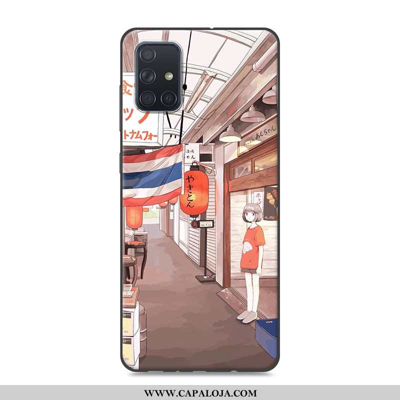 Capas Samsung Galaxy A71 Silicone Feminino Telemóvel Antiqueda Azul, Capa Samsung Galaxy A71 Proteto