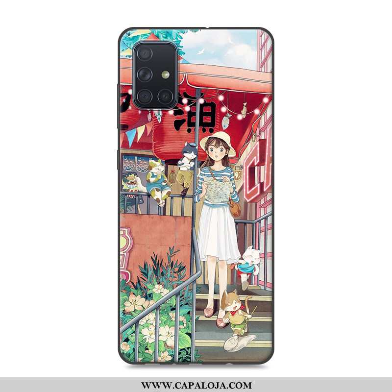 Capas Samsung Galaxy A71 Silicone Feminino Telemóvel Antiqueda Azul, Capa Samsung Galaxy A71 Proteto