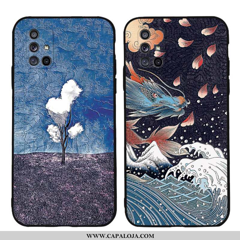 Capas Samsung Galaxy A71 Super Nova Slim Feminino Azul, Capa Samsung Galaxy A71 Protetoras Baratos