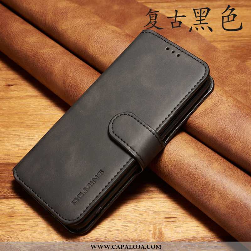 Capas Samsung Galaxy A71 Vintage Antiqueda Telemóvel Cover Cinza, Capa Samsung Galaxy A71 Couro Prom