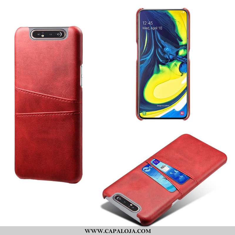 Capas Samsung Galaxy A80 Couro Antiqueda Protetoras Cases Cinza, Capa Samsung Galaxy A80 Tendencia C