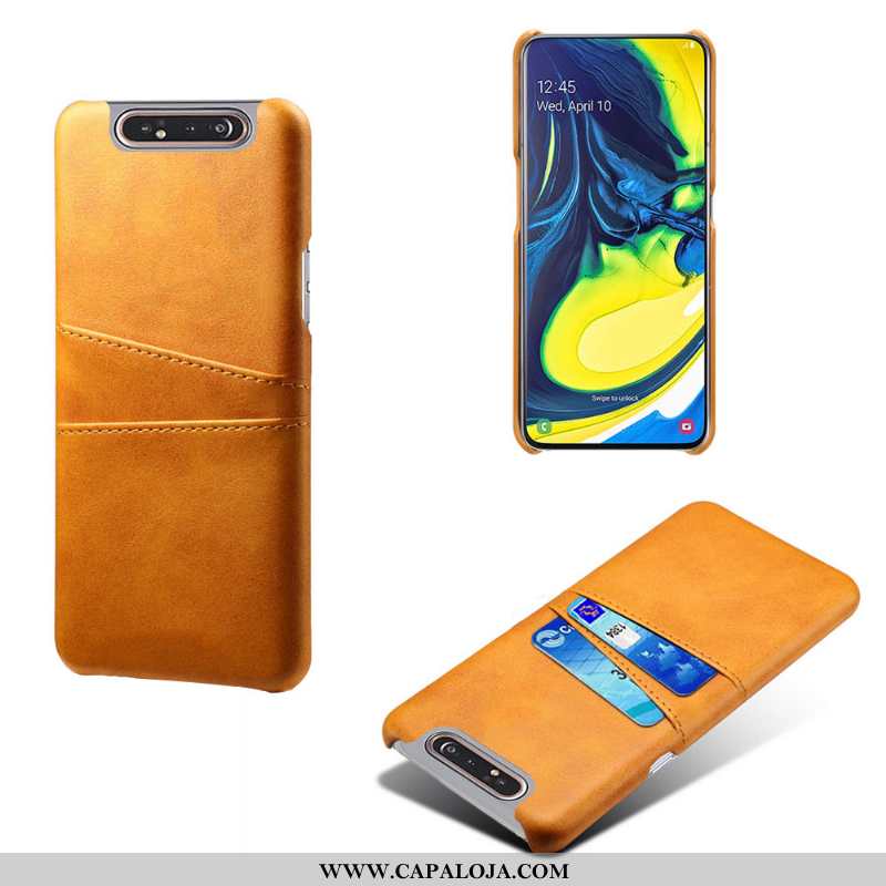 Capas Samsung Galaxy A80 Couro Antiqueda Protetoras Cases Cinza, Capa Samsung Galaxy A80 Tendencia C