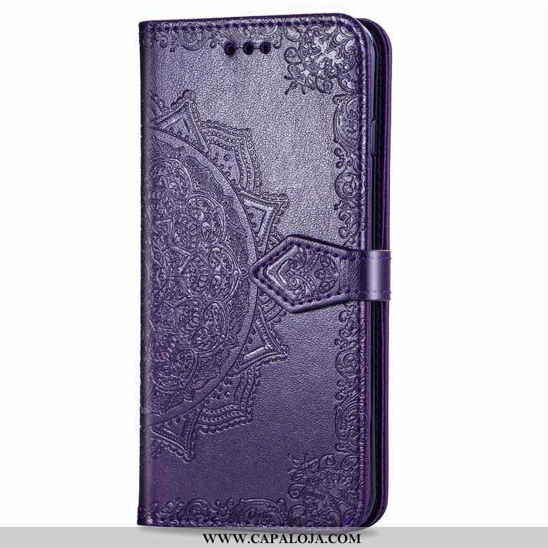 Capas Samsung Galaxy A80 Couro Antiqueda Telemóvel Cover Roxo, Capa Samsung Galaxy A80 Protetoras Ba