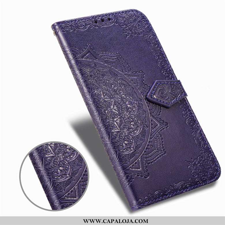 Capas Samsung Galaxy A80 Couro Antiqueda Telemóvel Cover Roxo, Capa Samsung Galaxy A80 Protetoras Ba