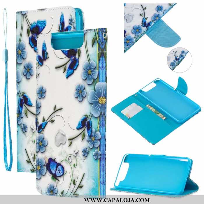 Capas Samsung Galaxy A80 Couro Antiqueda Telemóvel Feminino Azul, Capa Samsung Galaxy A80 Protetoras